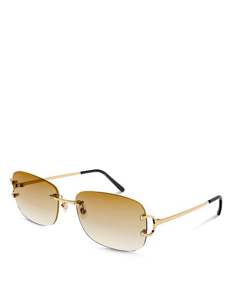 cartier signature c sunglasses rimless